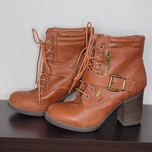 Brown Lace Up Boots